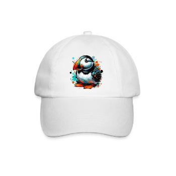 Papageitaucher - Baseballkappe - Weiß/Weiß - Vorne