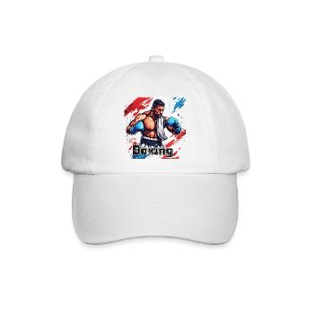 Boxer / Sport / Kampf / Arena / Boxring / Fäuste - Baseballkappe - Weiß/Weiß - Vorne