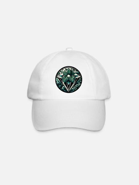 Diamant des Dschungels - Baseballkappe - Weiß/Weiß