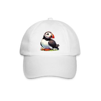 Papageitaucher - Baseballkappe - Weiß/Weiß - Vorne
