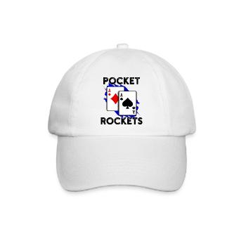 Casino Zocken Poker Kartenspiel Statement Jackpot - Baseballkappe - Weiß/Weiß - Vorne
