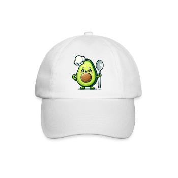 Chefkoch Avocuddle: Das Genie der Gourmet-Guacamole - Baseballkappe - Weiß/Weiß - Vorne