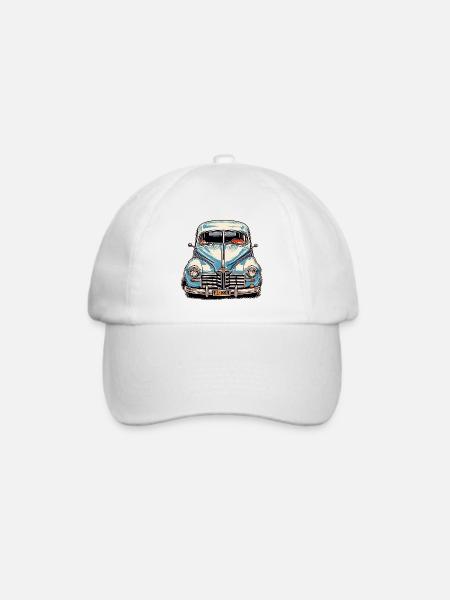 Auto / Fahrzeug / PKW / Mobil / Old Timer / fahren - Baseballkappe - Weiß/Weiß