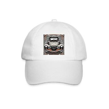 Auto / Fahrzeug / PKW / Mobil / Old Timer / fahren - Baseballkappe - Weiß/Weiß - Vorne