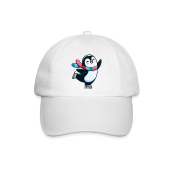 Winterwalzer-Pinguin: Die eisige Tänzerin - Baseballkappe - Weiß/Weiß - Vorne