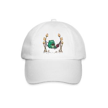 Frosch Handarbeiten Stricken Natur Hängematte - Baseballkappe - Weiß/Weiß - Vorne