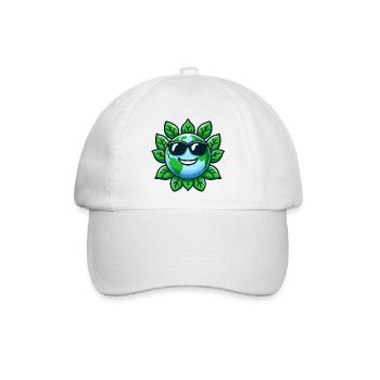 Cool Planet: Die umweltfreundliche Erde - Baseballkappe - Weiß/Weiß - Vorne