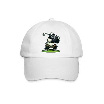 Golf-Gorilla - Baseballkappe - Weiß/Weiß - Vorne
