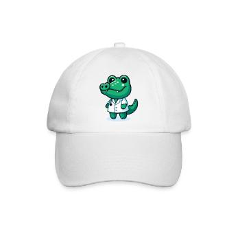 Doc Gator: Der Heiler des Sumpflandes - Baseballkappe - Weiß/Weiß - Vorne