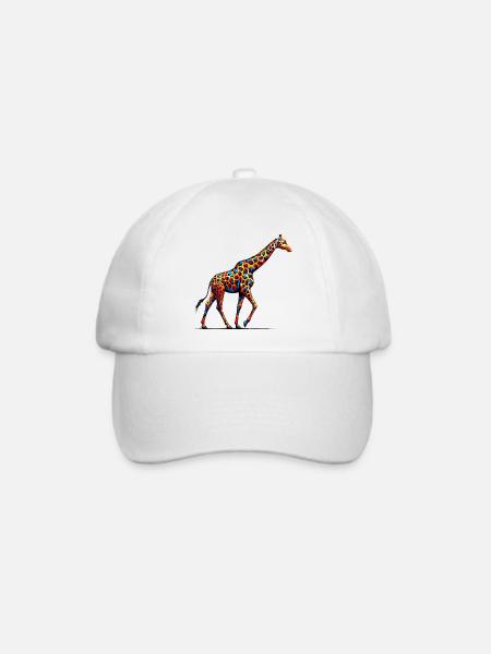 Giraffe - Baseballkappe - Weiß/Weiß