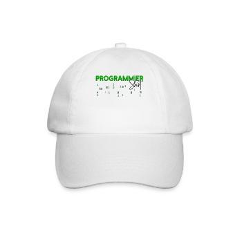 Programmierer Developer Code Statement Skripting - Baseballkappe - Weiß/Weiß - Vorne