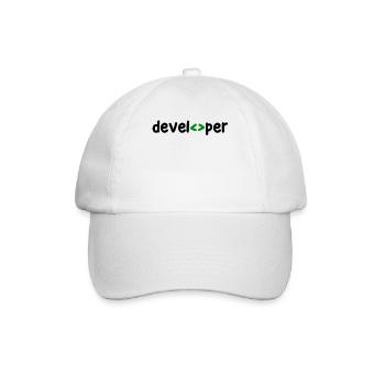 Developer Spruch Coden Softwareentwickler Nerd - Baseballkappe - Weiß/Weiß - Vorne