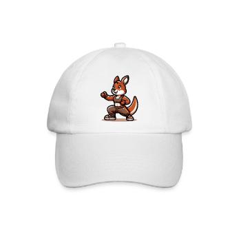 Kickin' Kangaroo Sensei - Baseballkappe - Weiß/Weiß - Vorne