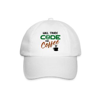 Code Statement Developer Computerfreak Informatik - Baseballkappe - Weiß/Weiß - Vorne