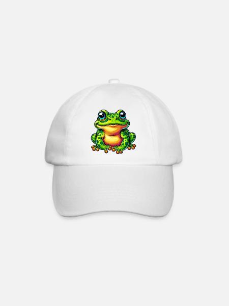 Frosch - Baseballkappe - Weiß/Weiß