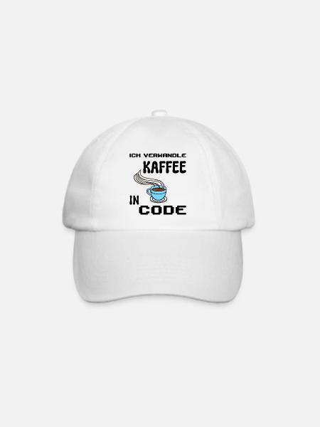 Coden Computerfreak Developer Statement Nerd - Baseballkappe - Weiß/Weiß