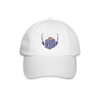 Toaster und das Schwert - Baseballkappe - Weiß/Weiß - Vorne