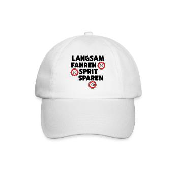 Tankstelle Tanken Statement Antrieb Benzin Motor - Baseballkappe - Weiß/Weiß - Vorne