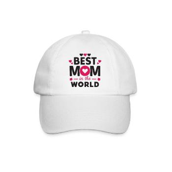 Beste Mama der Welt - Baseballkappe - Weiß/Weiß - Vorne