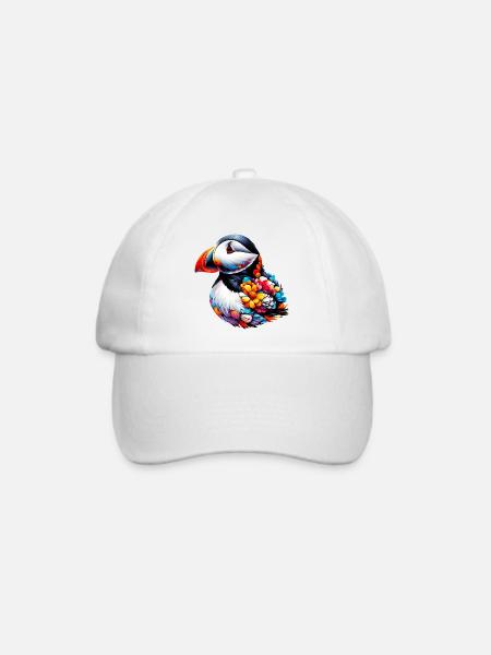 Papageitaucher - Baseballkappe - Weiß/Weiß