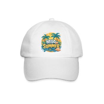 Schillernde Eleganz HELLO SUMMER - Baseballkappe - Weiß/Weiß - Vorne