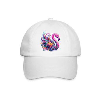 Flamingo - Baseballkappe - Weiß/Weiß - Vorne