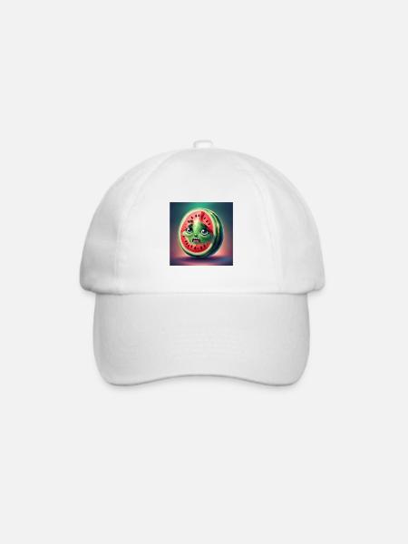 Wassermelone, Obst, Palästina - Baseballkappe - Weiß/Weiß