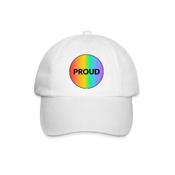 STOLZER LGBT-STOLZ - Baseballkappe - Weiß/Weiß - Vorne
