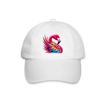 Flamingo - Baseballkappe - Weiß/Weiß - Vorne