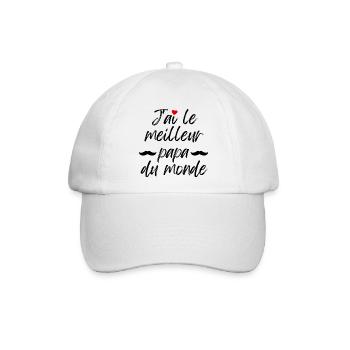 Ich habe den besten Vater der Welt - Baseballkappe - Weiß/Weiß - Vorne