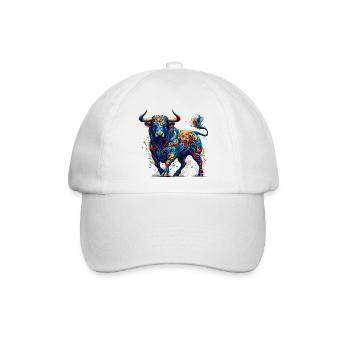 Stier - Baseballkappe - Weiß/Weiß - Vorne