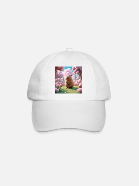 Capybara - Baseballkappe - Weiß/Weiß