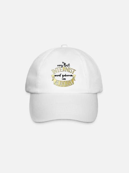 Internist Arzt Geburtstag August Geschenk lustig - Baseballkappe - Weiß/Weiß