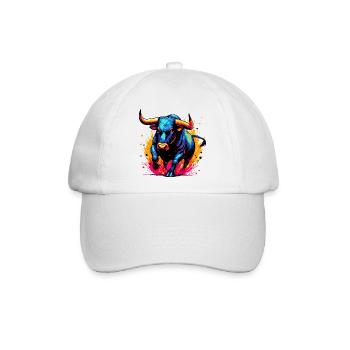 Stier - Baseballkappe - Weiß/Weiß - Vorne