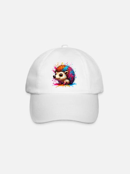 Igel - Baseballkappe - Weiß/Weiß