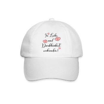 ABSCHIED LIEBE DANKBARKEIT Verbundenheit - Baseballkappe - Weiß/Weiß - Vorne