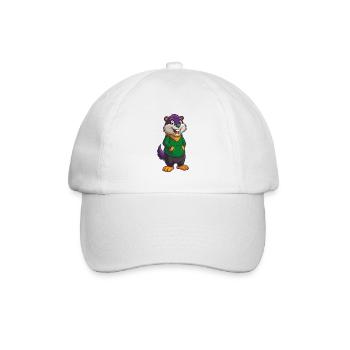 Gopher Lustige Kawaii Cartoon Figur Clipart - Baseballkappe - Weiß/Weiß - Vorne