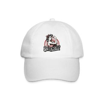 Stärke starke Frau Rockabilly Geschenk - Baseballkappe - Weiß/Weiß - Vorne