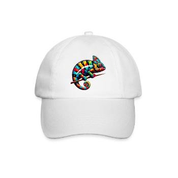 Harlekin Chamäleon - Baseballkappe - Weiß/Weiß - Vorne