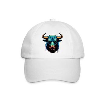 Stier - Baseballkappe - Weiß/Weiß - Vorne