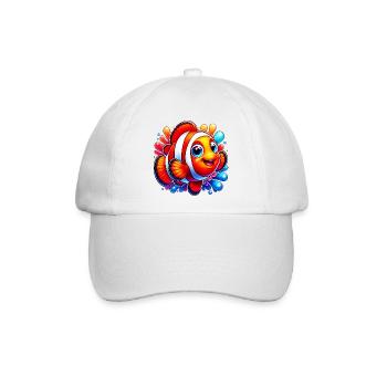 Clownfische - Baseballkappe - Weiß/Weiß - Vorne