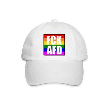 Fck afd - Baseballkappe - Weiß/Weiß - Vorne