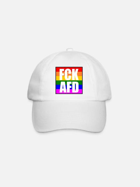 Fck afd - Baseballkappe - Weiß/Weiß