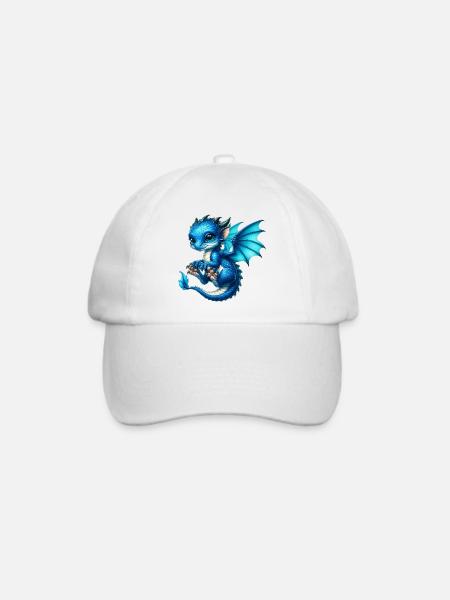 Drache - Baseballkappe - Weiß/Weiß
