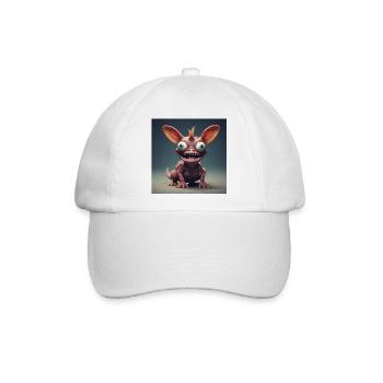 Fröhliches Geschöpf - Baseballkappe - Weiß/Weiß - Vorne