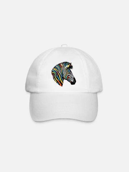 Zebra - Baseballkappe - Weiß/Weiß