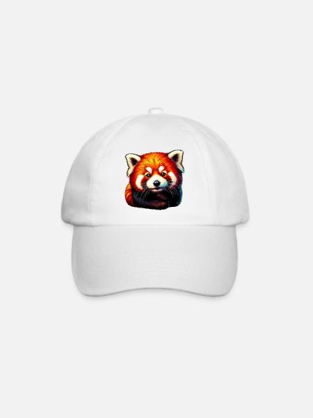 Kleiner Panda - Baseballkappe - Weiß/Weiß