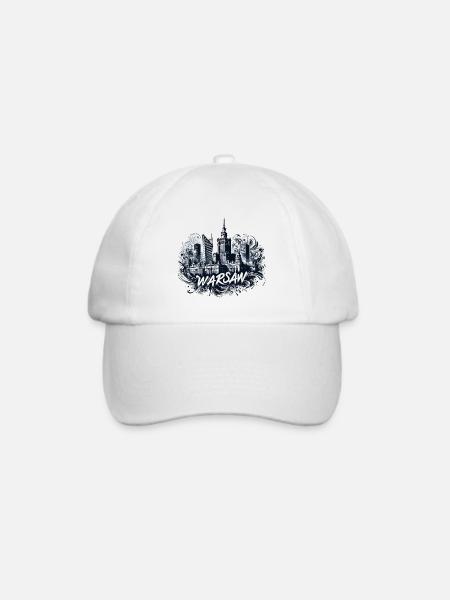 Warschau Hauptstadt Polen Geschenk - Baseballkappe - Weiß/Weiß