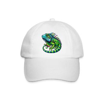 Leguan - Baseballkappe - Weiß/Weiß - Vorne