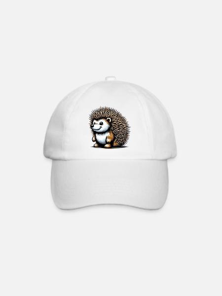 Igel - Baseballkappe - Weiß/Weiß